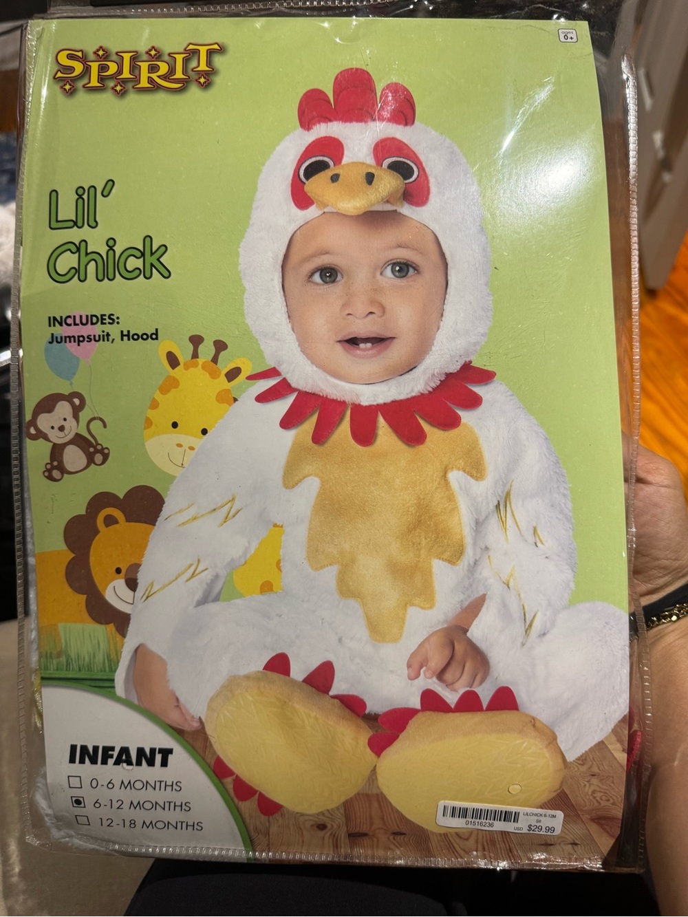 Spirit Lil' Chick Infant Costume - White, Yellow, Red